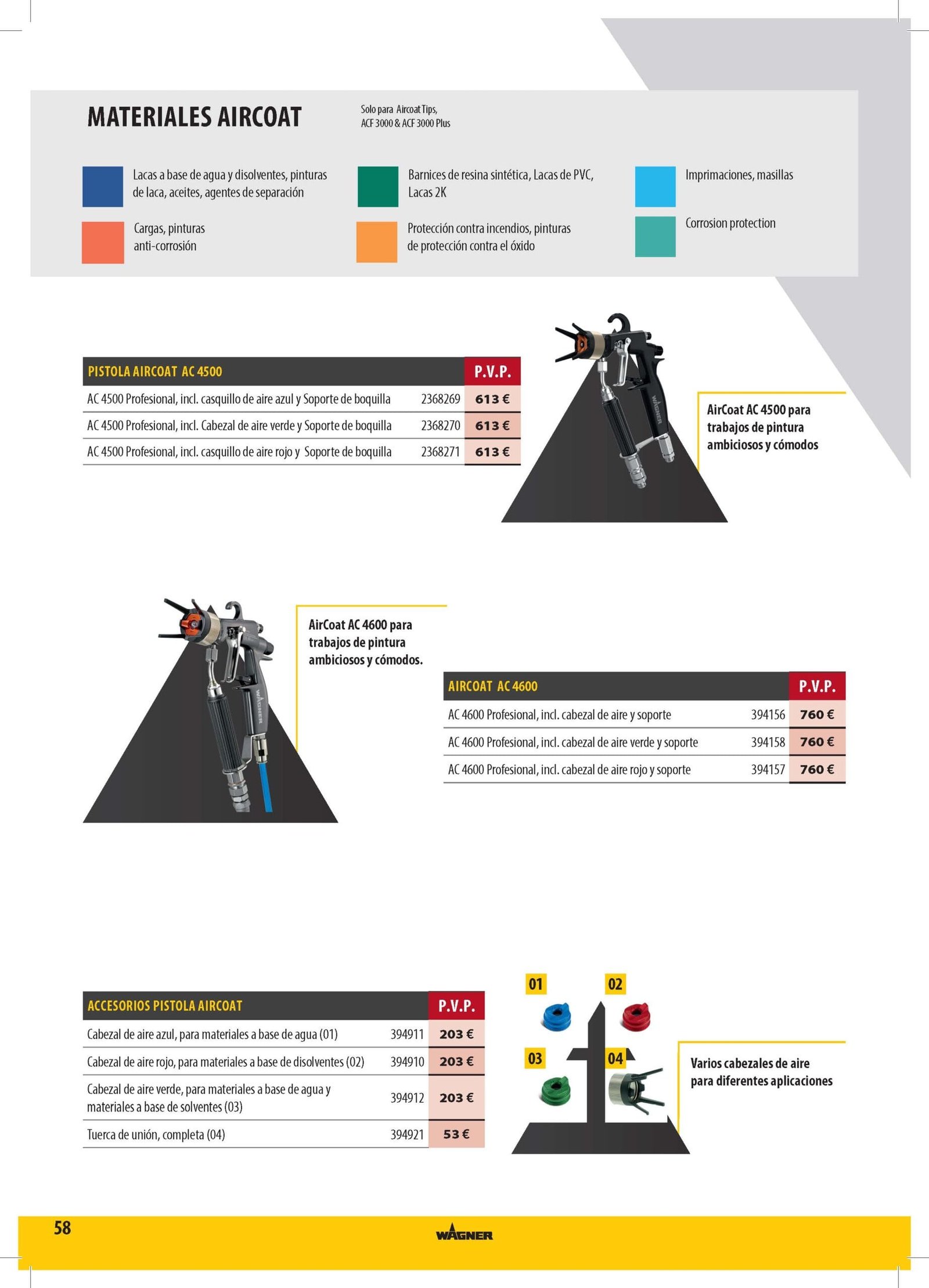 Materiales y accesorios Aircoat